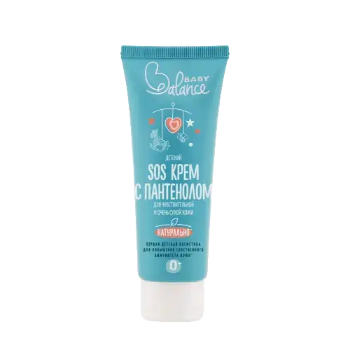 БЭБИ БАЛАНС (BABY BALANCE) SOS крем д/очень сухой чувств. кожи с пантенолом детский 75мл (Уник Косметик, РФ)