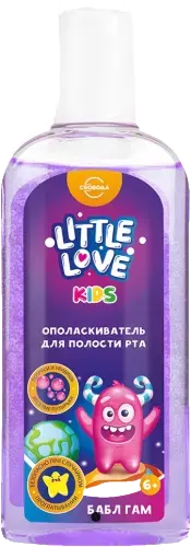 ЛИТТЛ ЛАВ (LITTLE LOVE) ополаскиватель для полости рта Бабл гам 6+ 300мл (Свобода, РФ)