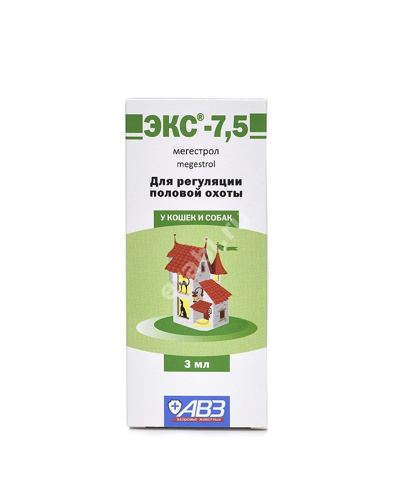 ЭКС 7,5 сусп. внутр. 3мл (фл. плстк.) д/собак N1 (Агроветзащита НПЦ С-П ООО, РФ)