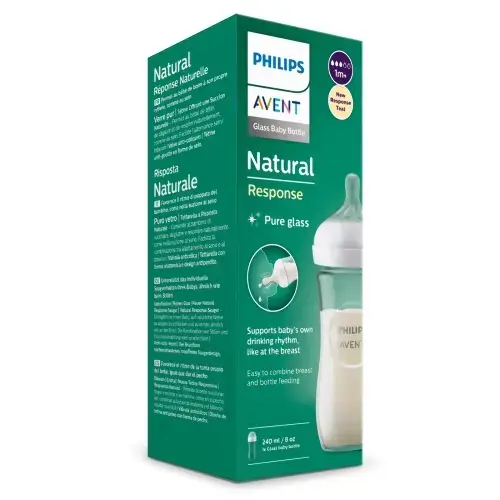 АВЕНТ (Avent) бутылочка стекл. 240мл Natural Response SCY933/01 (Филипс Консюмер Лайфстайл, ФРАНЦИЯ)