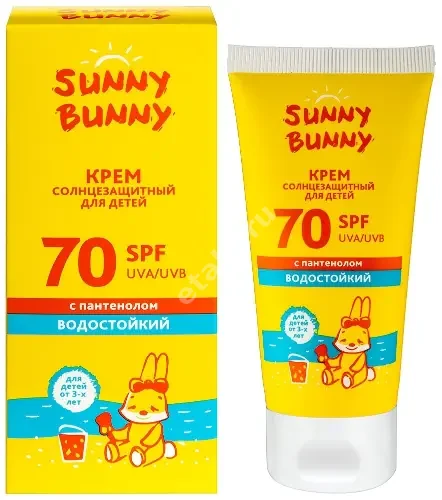 САННИ БАННИ крем солнцезащит SPF70 Пантенол детский 50мл (Красса-Косметикс, РФ)