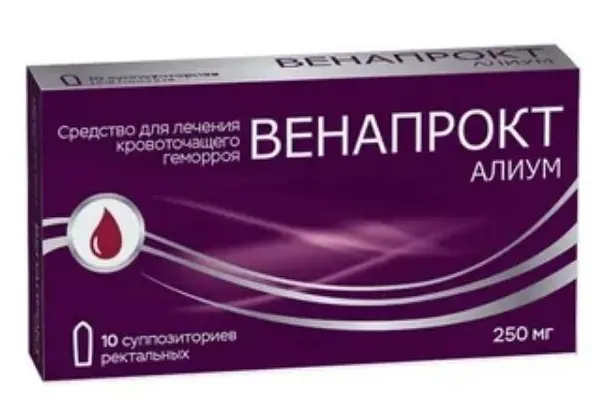 ВЕНАПРОКТ супп. рект. 250мг N10 (БИННОФАРМ, РФ)