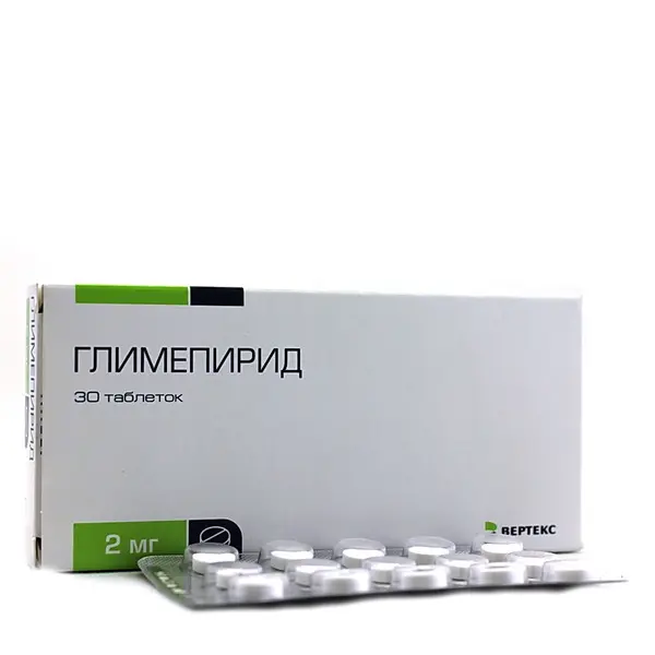 ГЛИМЕПИРИД табл. 2мг N30 (ВЕРТЕКС, РФ)