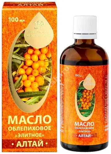 ОБЛЕПИХОВОЕ МАСЛО Алтай Элитное (фл.) 180мг% - 100мл N1 (Грин Сайд, РФ)