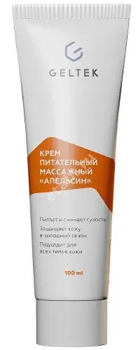 ГЕЛЬТЕК крем массажный питательный 100мл Апельсин (Гельтек-Медика, РФ)