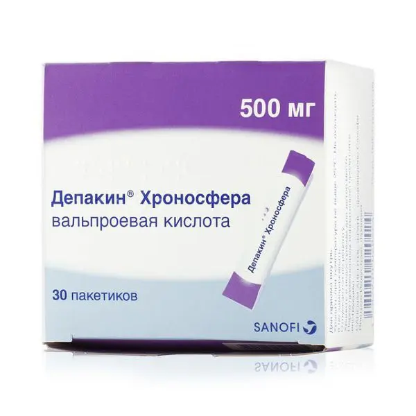 ДЕПАКИН ХРОНОСФЕРА гран. пролонг. внутр. 500мг N30 (САНОФИ, ФРАНЦИЯ)