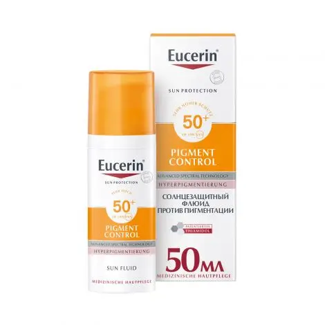 ЭУЦЕРИН (EUCERIN) Sensitive Protect флюид солнцезащит SPF50+ против пигментации 50мл (БАЙЕРСДОРФ, ПОЛЬША)