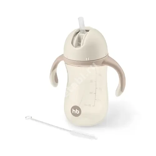ХЭППИ БЭБИ (Нарру baby) поильник (ручки, трубочка) пласт. 260мл Straw feeding cup 12м+ (Шаосин Марокомо Беби Продактс, КИТАЙ)