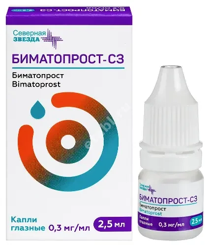 БИМАТОПРОСТ капли глазн. (фл.-кап.) 0.3мг/мл - 2.5мл N1 (Диафарм, РФ)
