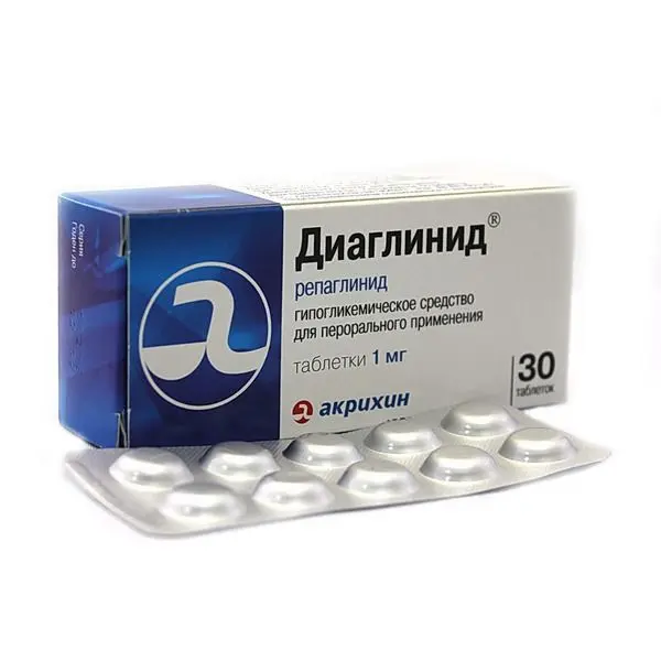 ДИАГЛИНИД табл. 1мг N30 (АКРИХИН, РФ)
