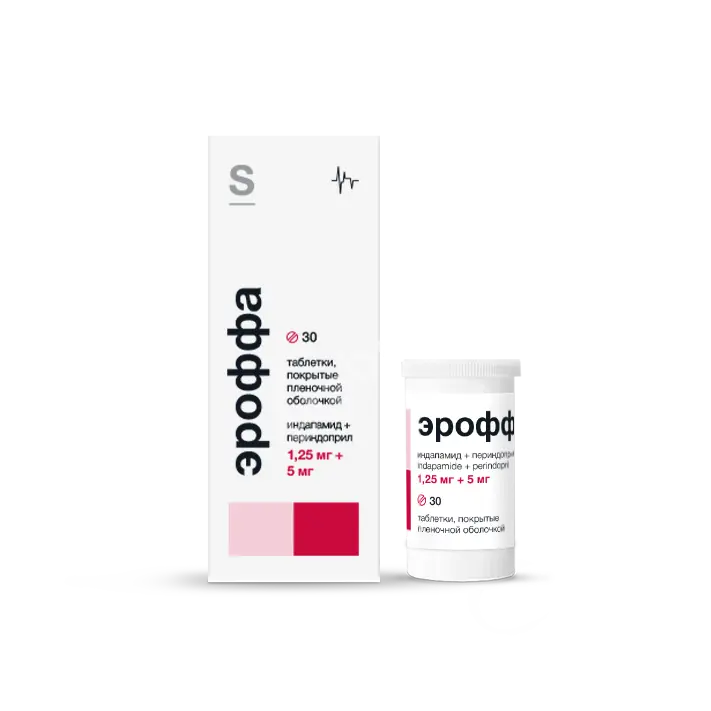 ЭРОФФА табл. п.п.о. 1.25мг+5мг N30 (СОЛОФАРМ, РФ)