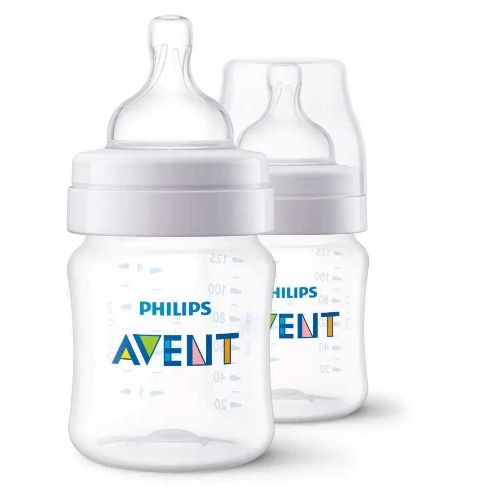 АВЕНТ (Avent) бутылочка пласт. 125мл силик соска медл поток Anti-Colic 0м+ SCY100/02 N2 (ФИЛИПС  ЭЛЕКТРОНИКС, ИНДОНЕЗИЯ)