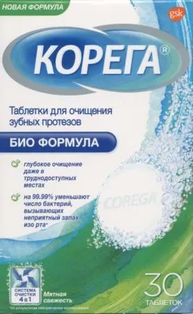 КОРЕГА табл. шип. для зубных протезов Bio Formula N30 (ГЛАКСО СМИТ КЛЯЙН, ИРЛАНДИЯ)