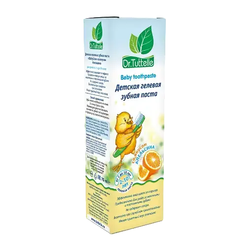 ДОКТОР ТУТТЕЛЛЕ (DR TUTTELLE) зубная паста 2-10лет 75мл Апельсин (Дентал-Косметик-Рус, РФ)