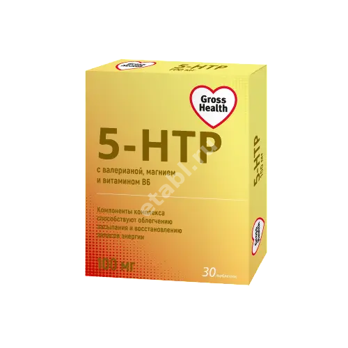 5-НТР Гроссхелс (GrossHealth) Валериана+Магний+Витамин В6 табл. п.о. 0.515г N30 (Квадрат-С, РФ)