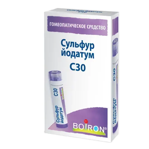 СУЛЬФУР ЙОДАТУМ С30 гран. гомеопат. 4г N1 (Буарон Лаб, ФРАНЦИЯ)