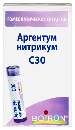 АРГЕНТУМ НИТРИКУМ С30 гран. гомеопат. 4г N1 (Буарон Лаб, ФРАНЦИЯ)