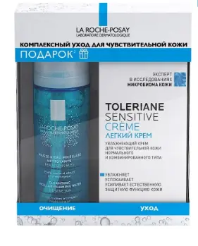 ЛЯ РОШ ПОЗЕ (LA ROCHE POSAY) Толеран Сенситив набор (крем д/чувст. кожи 40 мл+пенка очищ. д/чувст. кожи 50 мл) (Косметик Актив Продуксьон, РФ)