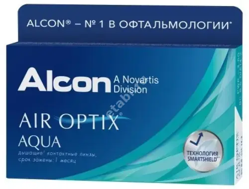 ЛИНЗЫ КОНТАКТНЫЕ AIR Optix Aqua 6шт традиц 1мес дневн б/цв -4.50 8.6 (АЛКОН, МАЛАЙЗИЯ/США)