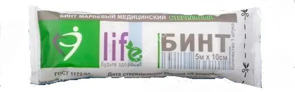 БИНТ МАРЛЕВЫЙ стер. 10х500см (инд.уп.) (Навтекс ХБК, РФ)