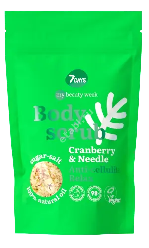 7 ДЭЙС (7 DAYS) My Beauty Week скраб для тела сахарно-солевой релаксирующий 250г Cranberry/Needle (Софис, РФ)