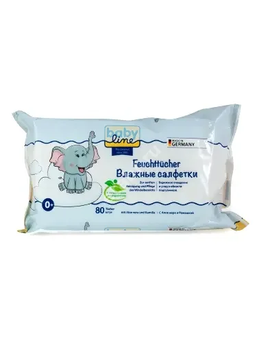 САЛФЕТКИ ВЛАЖНЫЕ ДЕТСКИЕ N80 (БЭБИЛАЙН, ГЕРМАНИЯ)