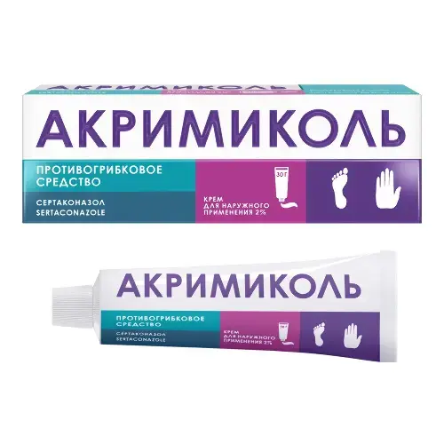 АКРИМИКОЛЬ крем д/наружн. прим. 2% - 30г N1 (Галентик Фарма, РФ)