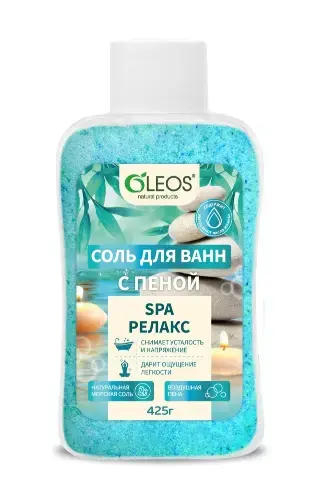 ОЛЕОС соль для ванн с пеной SPA Релакс 425г (Олеос, РФ)