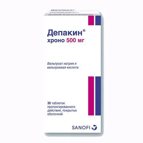 ДЕПАКИН ХРОНО табл. пролонг. п.о. 500мг N30 (САНОФИ, ФРАНЦИЯ)