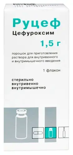 РУЦЕФ пор. д/р-ра для в/в и в/м введ. (фл.) 1 500мг N1 (Красфарма, РФ)