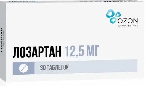 ЛОЗАРТАН табл. п.п.о. 12.5мг N30 (ОЗОН, РФ)