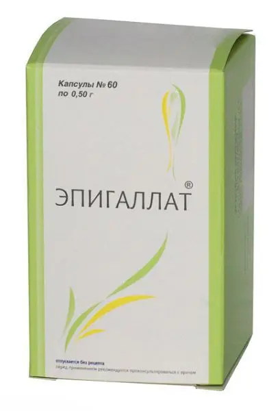 ЭПИГАЛЛАТ капс. 0.5г N60 (МираксБио Фарма, РФ)