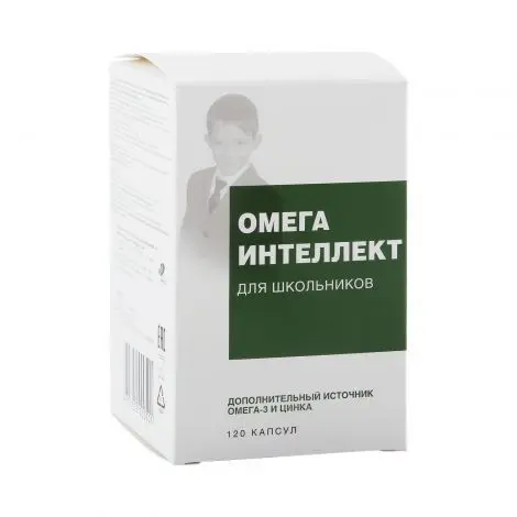 ОМЕГА ИНТЕЛЛЕКТ для школьников 7+ капс. жев. 0.5г N120 (Экко Плюс, РФ)