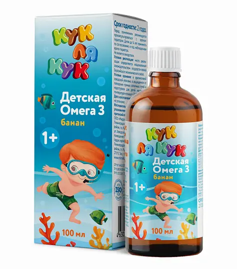 ОМЕГА-3 ДЕТСКАЯ Кук ля Кук (фл.) 100мл N1 Банан (МИРРОЛЛА, РФ)
