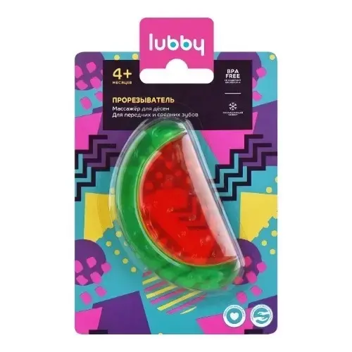 ЛАББИ (Lubby) прорезыватель 4м+ 4552 Арбуз (Иу КикисБэби Продакс, КИТАЙ)