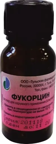 ФУКОРЦИН р-р д/наружн. прим. спирт. (фл. с помазк.) 10мл N1 (Тульская Ф.Ф., РФ)