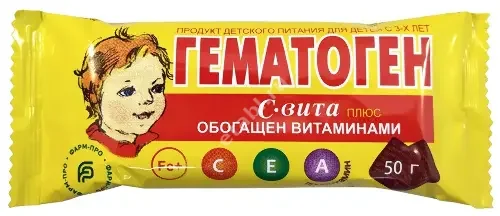 ГЕМАТОГЕН С-ВИТА ПЛЮС 3+ 50г (Фарм-Про, РФ)