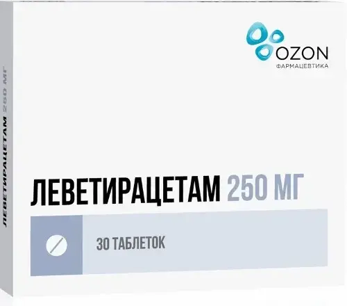 ЛЕВЕТИРАЦЕТАМ табл. п.п.о. 250мг N30 (ОЗОН, РФ)