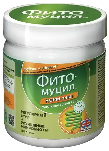 ФИТОМУЦИЛ НОРМ ПЛЮС пор. (банк.) 180г N1 (ФАРМАМЕД, ВЕЛИКОБРИТАНИЯ)