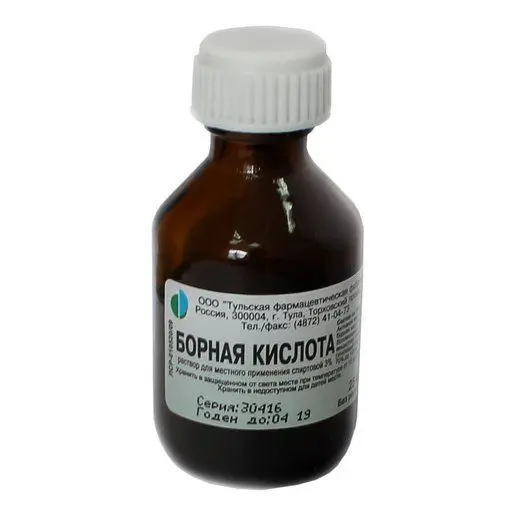 БОРНАЯ КИСЛОТА р-р д/местн. прим. (спирт.) (фл.) 3% - 25мл N1 (Тульская Ф.Ф., РФ)