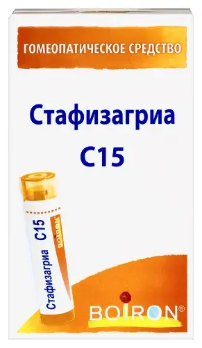 СТАФИЗАГРИА С15 гран. гомеопат. 4г N1 (Буарон Лаб, ФРАНЦИЯ)