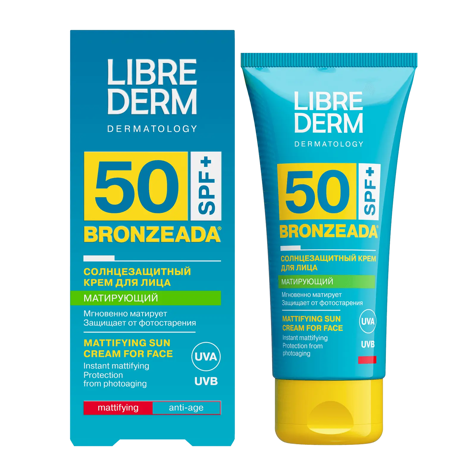 ЛИБРИДЕРМ Бронзиада крем для лица солнцезащит SPF50 матирующий 50мл (Биофармлаб, РФ)