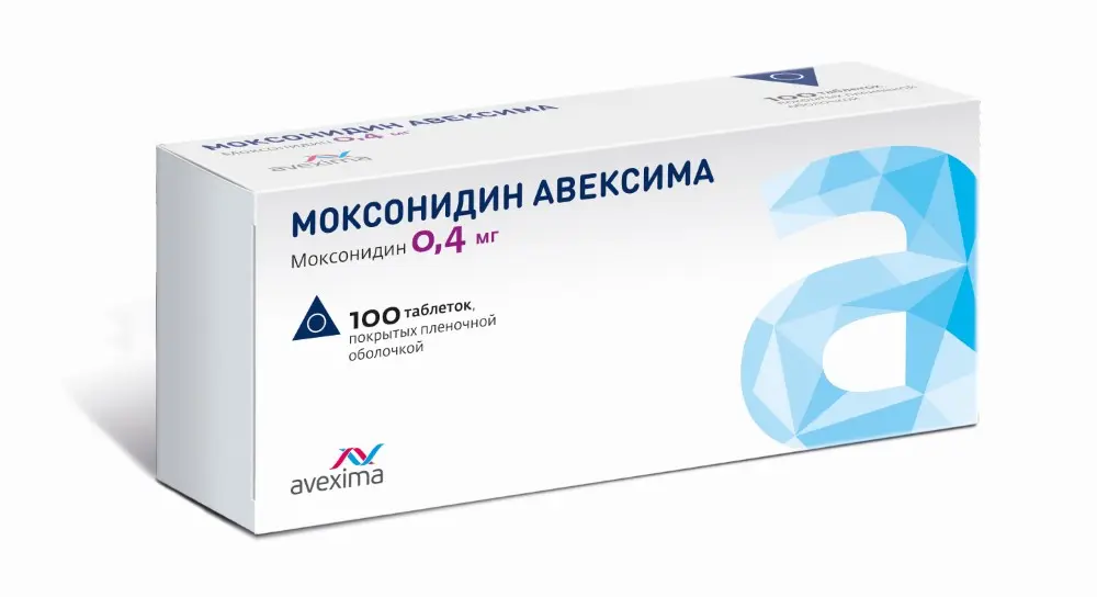 МОКСОНИДИН табл. п.п.о. 0.4мг N100 (Ирбитский ХФЗ, РФ)
