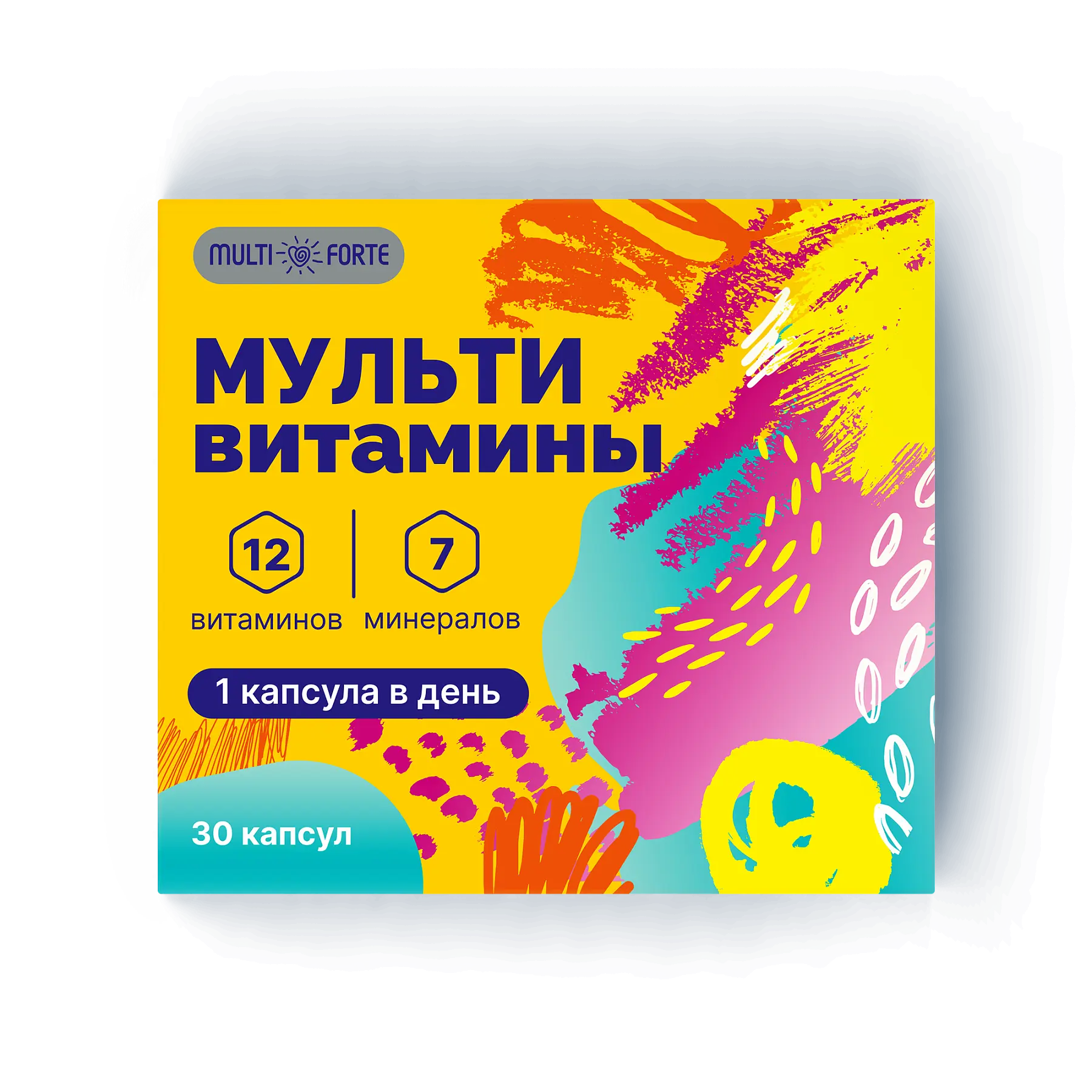 МУЛЬТИФОРТ Мультивитамины капс. 0.68г N30 (Барнаульский ЗМП, РФ)