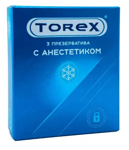 ТОРЕКС презервативы с анестетиком N3 +3 пакета для утилизации (БЕРГУС, РФ)