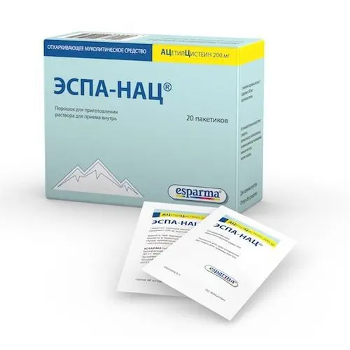 ЭСПА-НАЦ пор. д/р-ра внутр. (пак.) 200мг - 3г N20 (ЭСПАРМА , ГЕРМАНИЯ)