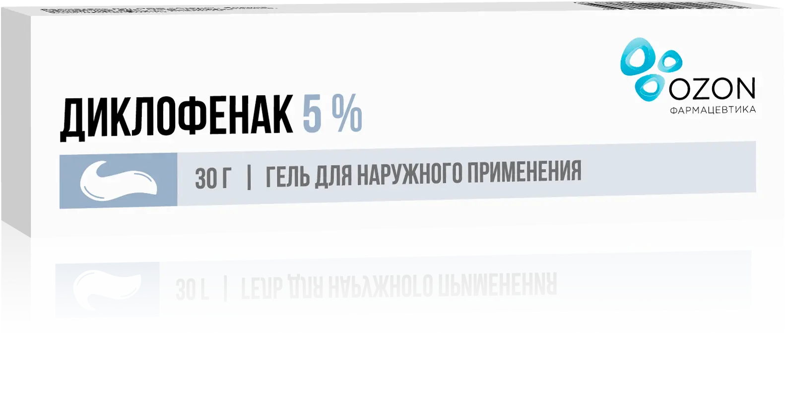 ДИКЛОФЕНАК гель (туба) 5% - 30г N1 (ОЗОН, РФ)