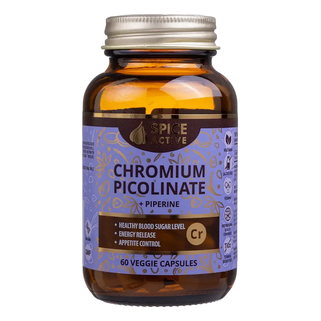 ПИКОЛИНАТ ХРОМА Спайс Актив (Spice Active) с пиперином капс. 0.18г N60 (Фарминтегро, РФ)