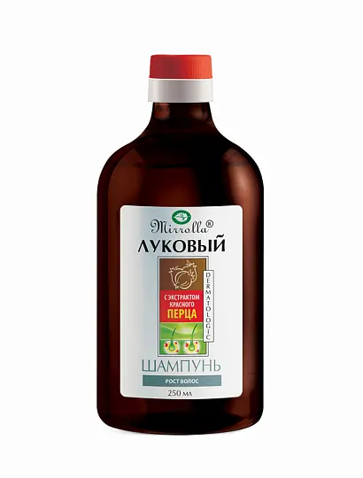 ЛУКОВЫЙ Шампунь Мирролла от выпадения Красный перец 250мл (МИРРОЛЛА, РФ)