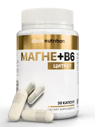 МАГНЕ В6 Атеч Нутритион (Atech nutrition) капс. 0.72г N30 (Арсенал Атлета, РФ)